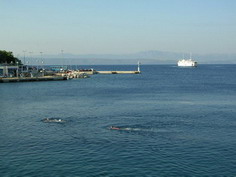 le port où l'on se baigne